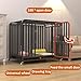 RUYICZB Dog Crates for Large Dogs, Dog Cage Dog Kennel Indoor Heavy Duty Indestructible Dog Crate with Removable Trays Divider Panel Lockable Wheels for High Anxiety Dogs,43.3