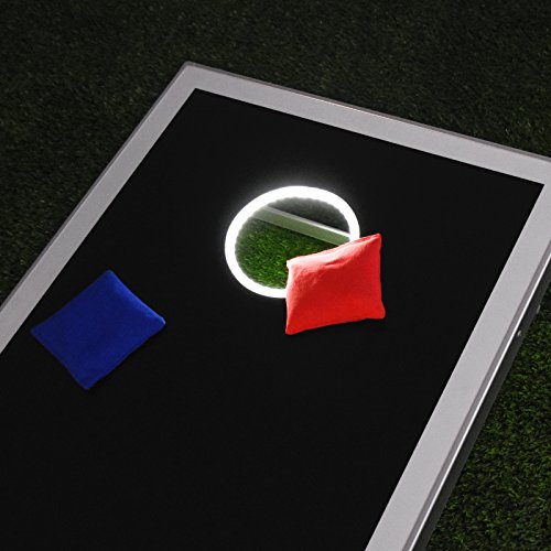 Image of GoSports 4 x 2 ft Ultra Portable Cornhole Board Set - Choose LED Lights or Standard - Regulation Size Corn Hole Games for Adults, Perfect for Tailgating and Camping - Includes 8 Bean Bags & Rules
