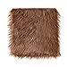 Qidkeo Faux Fur Fabric for Crafts, Gnomes, Animal Costumes, Cushions, Decorations Brown 10x10in