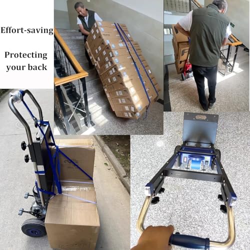 Carretilla eléctrica para escaleras con mango telescópico y ruedas anchas miniatura 7