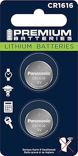 Premium CR1616 Battery Lithium 3V Coin Cell - Japanese Engineered High Capacity Batteries (2 Pack)