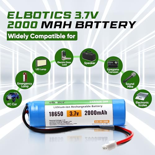 Image of 3.7 V 2000mAh Rechargeable Batteries Lithium-Ion Battery with XH2.54 /2P Connector for DIY Electronic Products Toys Lighting, Bluetooth Devices (2000mAh XH2.54)