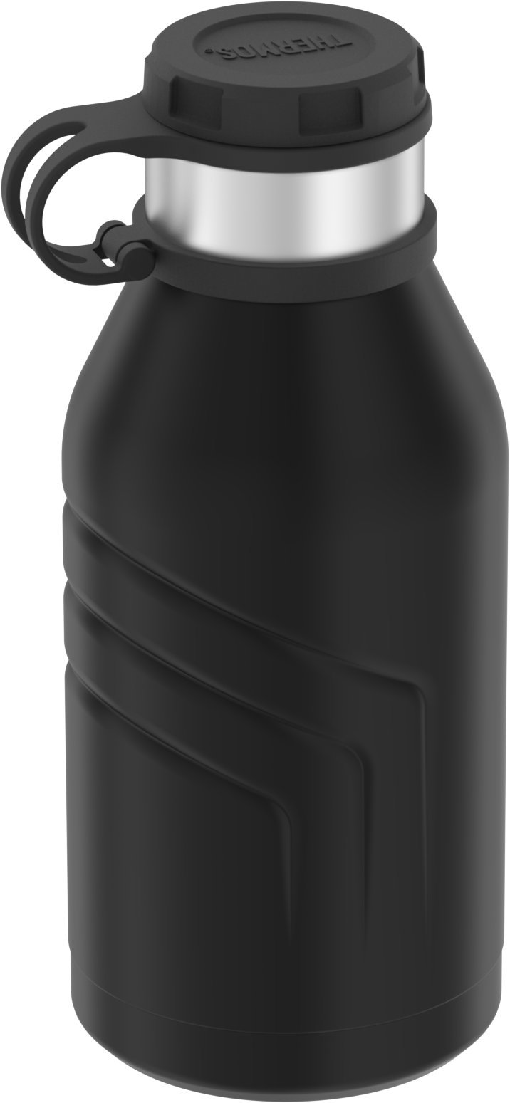 Thermos Element 5 Isolato con Il Vuoto, 0,94 Litri, Borraccia con Coperchio a Vite, Colore: Nero, Acciaio Inossidabile, Nero, 20oz (590 ml)