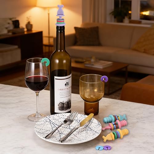 Divertidos tapones de vino con forma de pez para compartir sonrisas 5