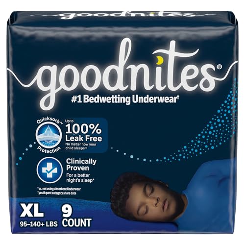 GoodNites Youth Absorbent Underwear X-Large 95 to 140 lbs. 55592, 36 Ct