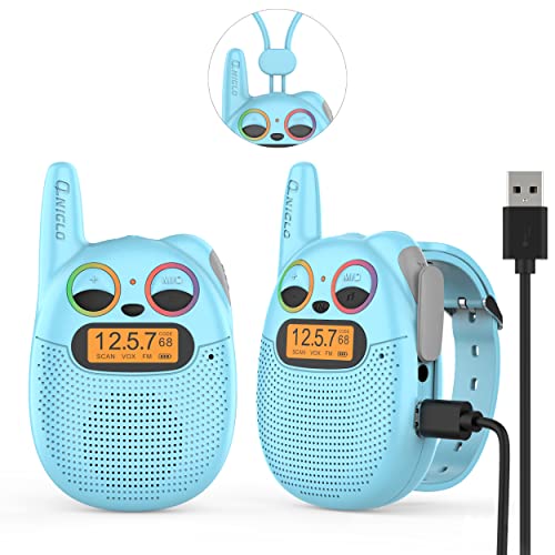 QNIGLO Walkie Talkies Kids Rechargeable 2 pack