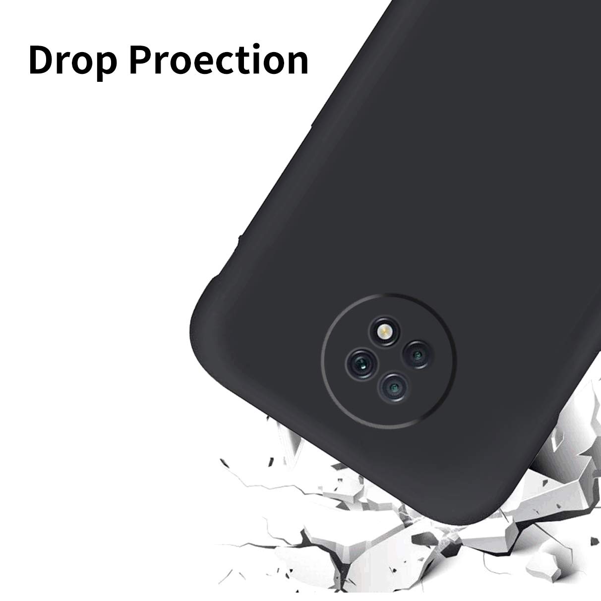 NC YiKaDa Cover Per Xiaomi Redmi Note 9T 5G, Custodia In Silicone TPU Morbida Con Effetto Marmo - Verde