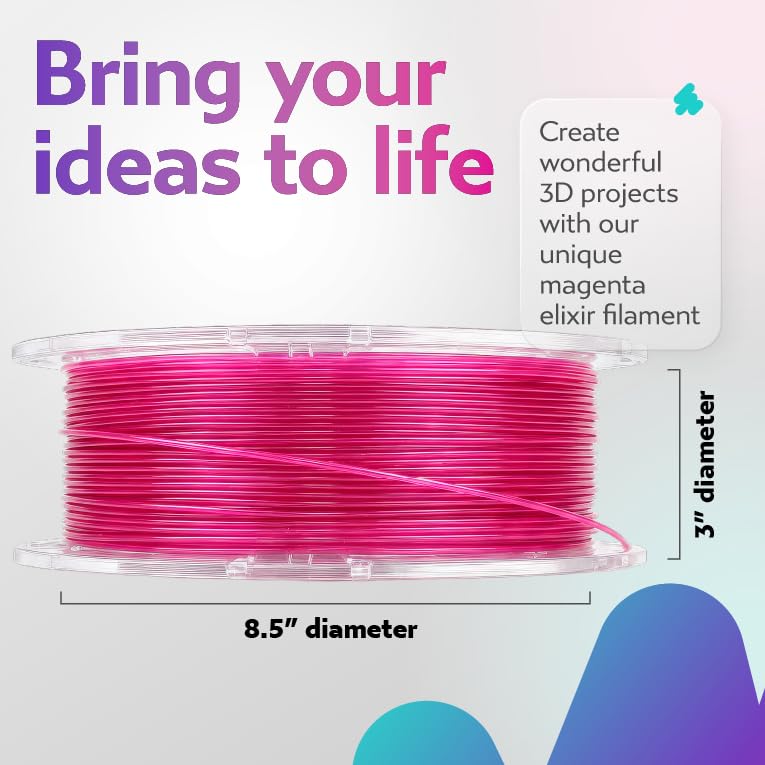 Image of Cookiecad PLA Filament Iridescent Glitter, Magenta Elixir, 1.75mm 1kg