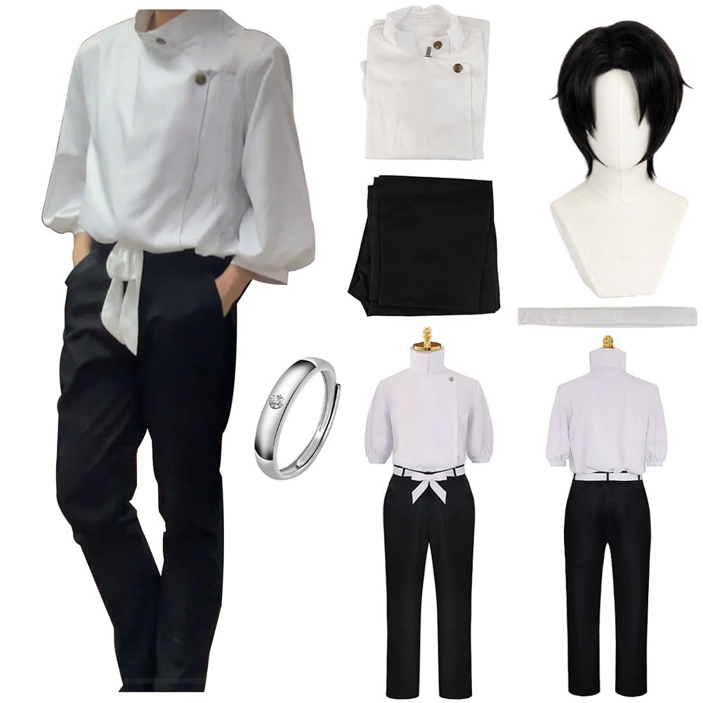 Okkotsu Yuta Costume Cosplay Yuta Uniform Suit Ring Outfit Full Set With Wig