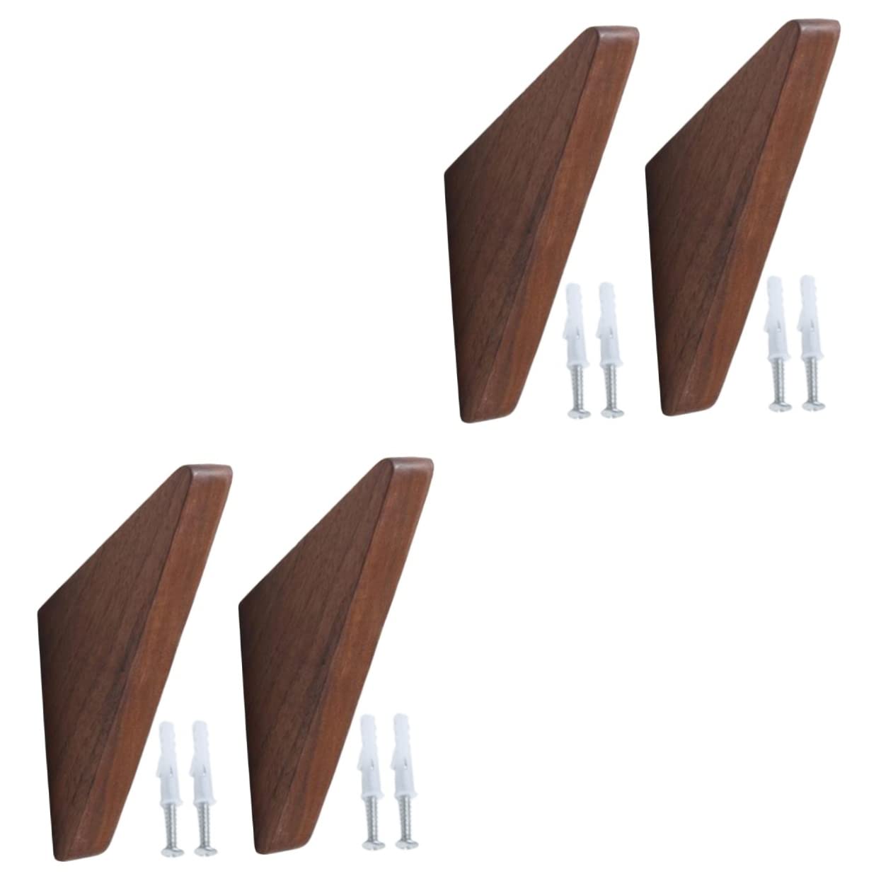 Lot de 4 crochets muraux robustes en forme de S pour porte-vêtements, porte-serviettes, design en bois, parfaits pour la maison, l'entrée, le garage et le placard