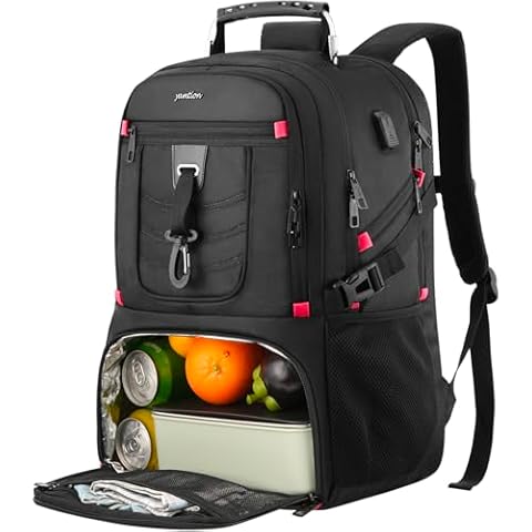 YAMTION 17.3 Inch Laptop Insulated Backpacks with Cooler Compartment,Men Work Cooler Backpack Insulated Lunch Bag for Teens Boys with Charging Port for Gym College Travel Cover