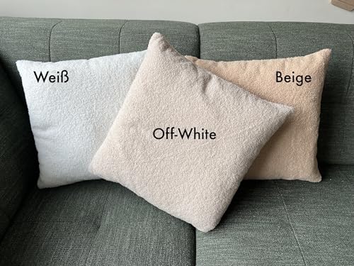 Warmpi® Infrarot Heizkissen mit Powerbank – Flexibel einsetzbar – Kabellos & mit Kabel verwendbar – Teddy Cremeweiß/Off-White Bouclé