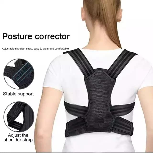SLT Back Brace Posture Corrector for Women and Men, Back Support Belt for Women, Upper Back Brace for Posture, Back Straightener Posture Corrector, Adjustable and Fully Back Support Improve Back Posture (Medium Size)