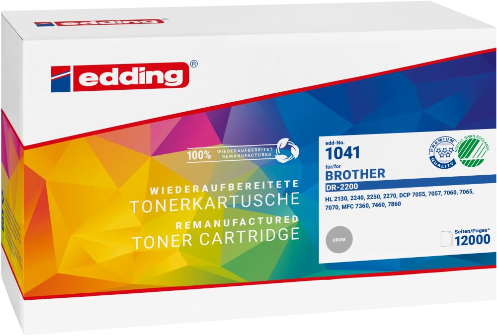 Edding Toner Edd 1041 sostituito Brother Dr 2200 – Tamburo – 12.000 pagine