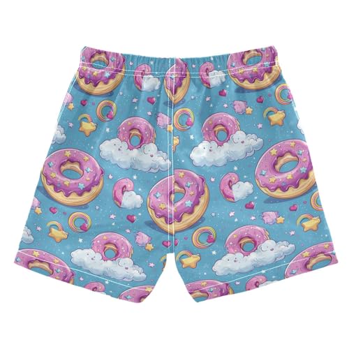 Boccsty Pink Donut Hearts Star Boys Swim Trunks Baby Kids Swimwear Summer Toddler Beach Board Shorts Bathing Suit 2T2
