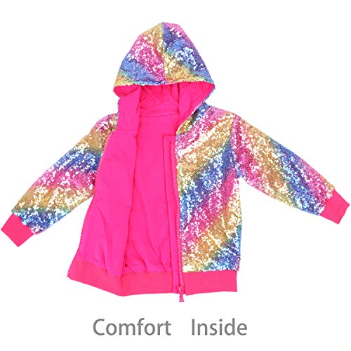 Image of Cilucu Kids Jackets Girls Boys Sequin Zipper Coat Jacket for Toddler Birthday Christmas Clothes
