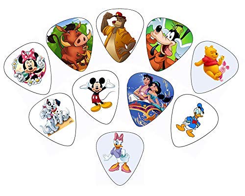 searayClassic Cartoon Guitar Picks (10 Medium Picks in a packet)