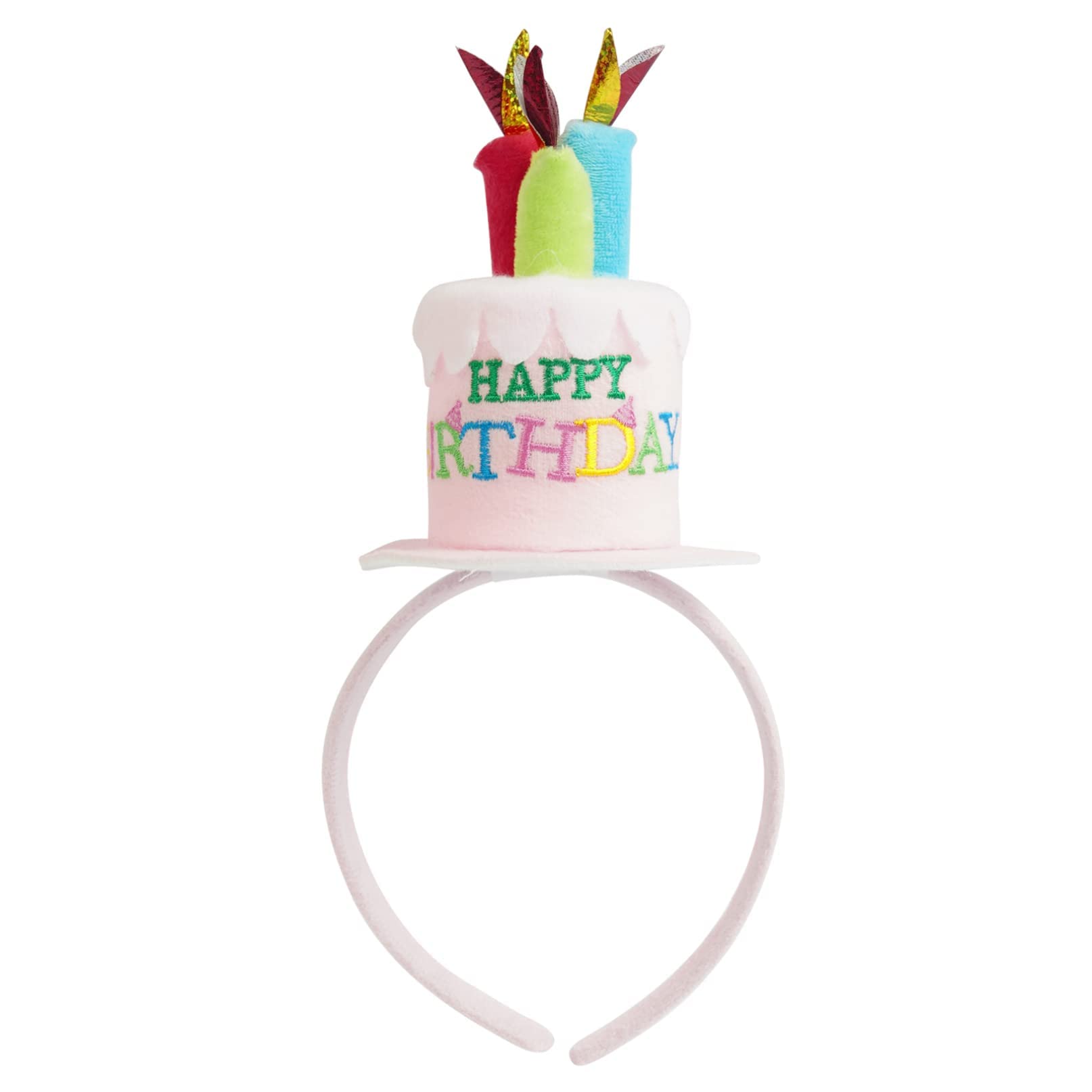 Erwachsene Kind Geburtstag Stirnband Kuchen Kerze Dekor Entzückendes Geburtstag Hair Hoop for Geburtstagsfeier Headwear Typ A Pink One Größe (Color : Type B Pink, Size : One Size)