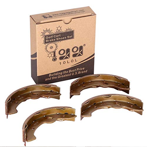 10L0L 27943G01 70795G01 Brake Shoes for EZGO G&E 1997-Up, Set of 4, Also