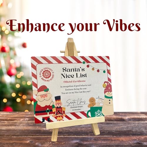 tinydabba Wooden Christmas Sign Plaque with Easel Stand by tinydabba - 5