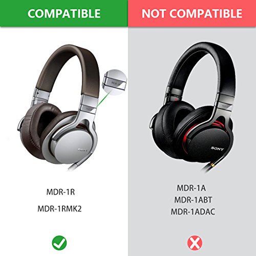 Geekria Repuestos Almohadillas para Sony MDR-1R, MDR-1RMK2 Auriculares Almohadillas, Piezas de Reparación con Guía en Video (Negro) miniatura 6