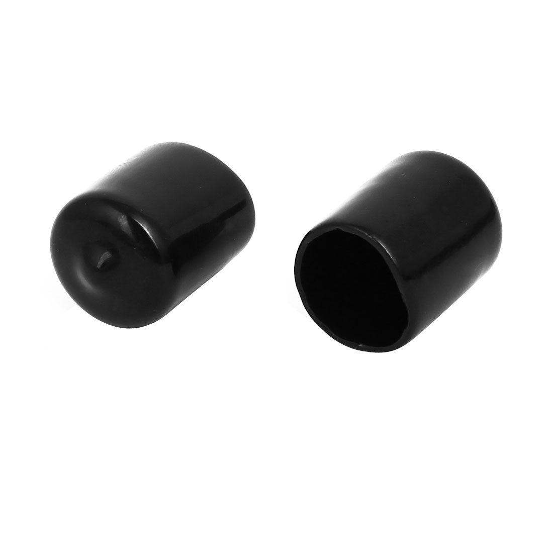 Aexit 16mm Inner Luer Fittings Dia Rubber Hose End Cap Screw Thread Protector Cover Luer Cap Fittings Black 100pcs