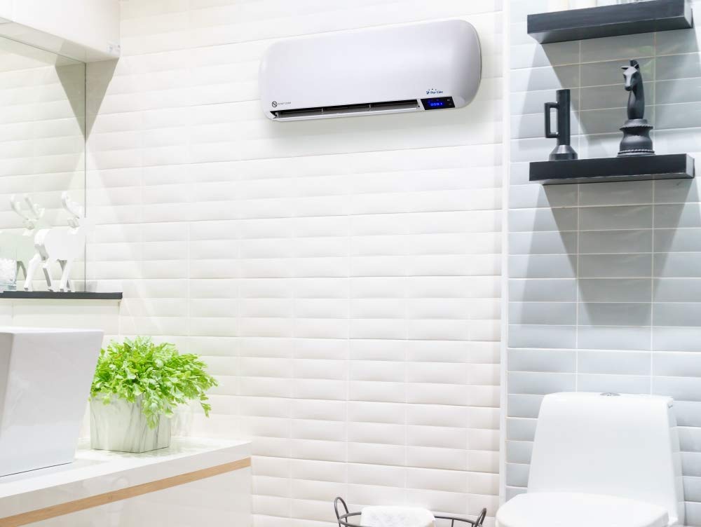 PURLINE | Calefactor Cerámico de Pared 2000W con Temporizador y Mando a Distancia - Calefactor de Pared con Panel Digital y Diseño Elegante de 2000W