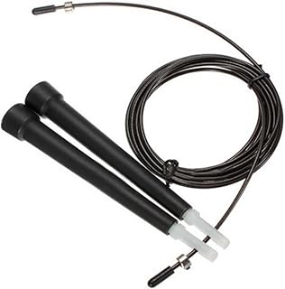 CLISPEED Kids Jumprope Jump Rope for Fitness Exercise Jump Rope Kids Playing Jump Rope Jump Ropes for Fitness Adjustable Skipping Rope Steel Wired Skipping Rope Speed Jump Rope Black Cable