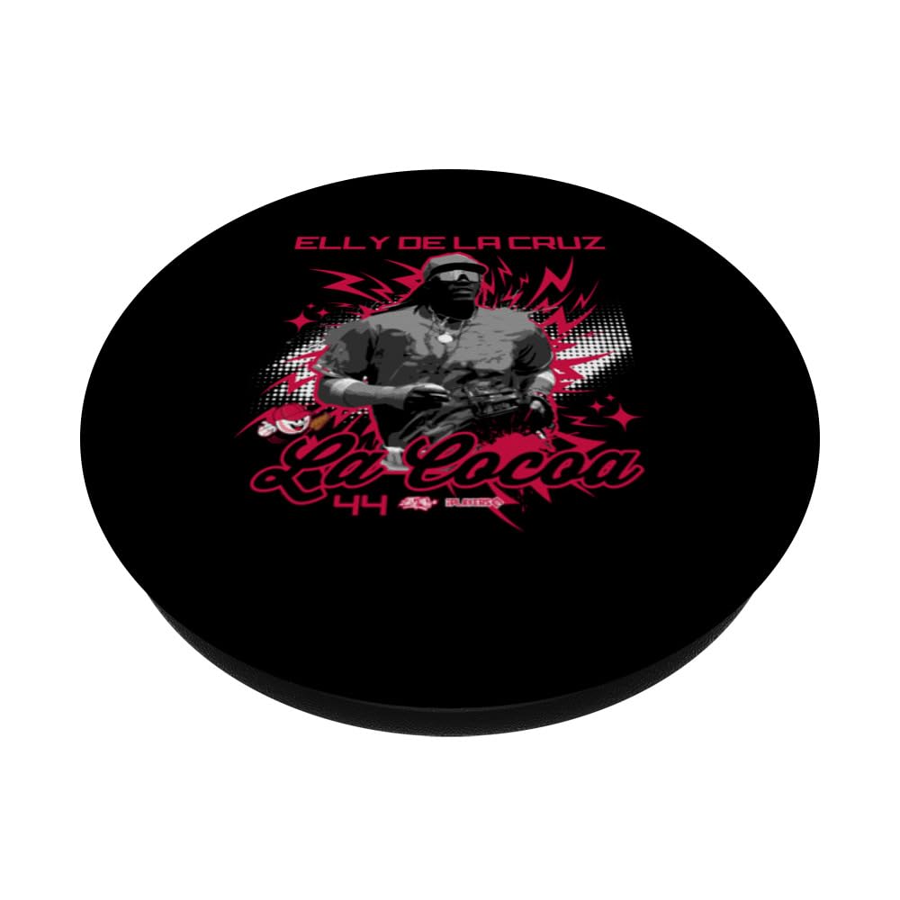 Elly De La Cruz Cincinnati Baseball Sket One x MLB Players PopSockets Swappable PopGrip, Black - Image 2