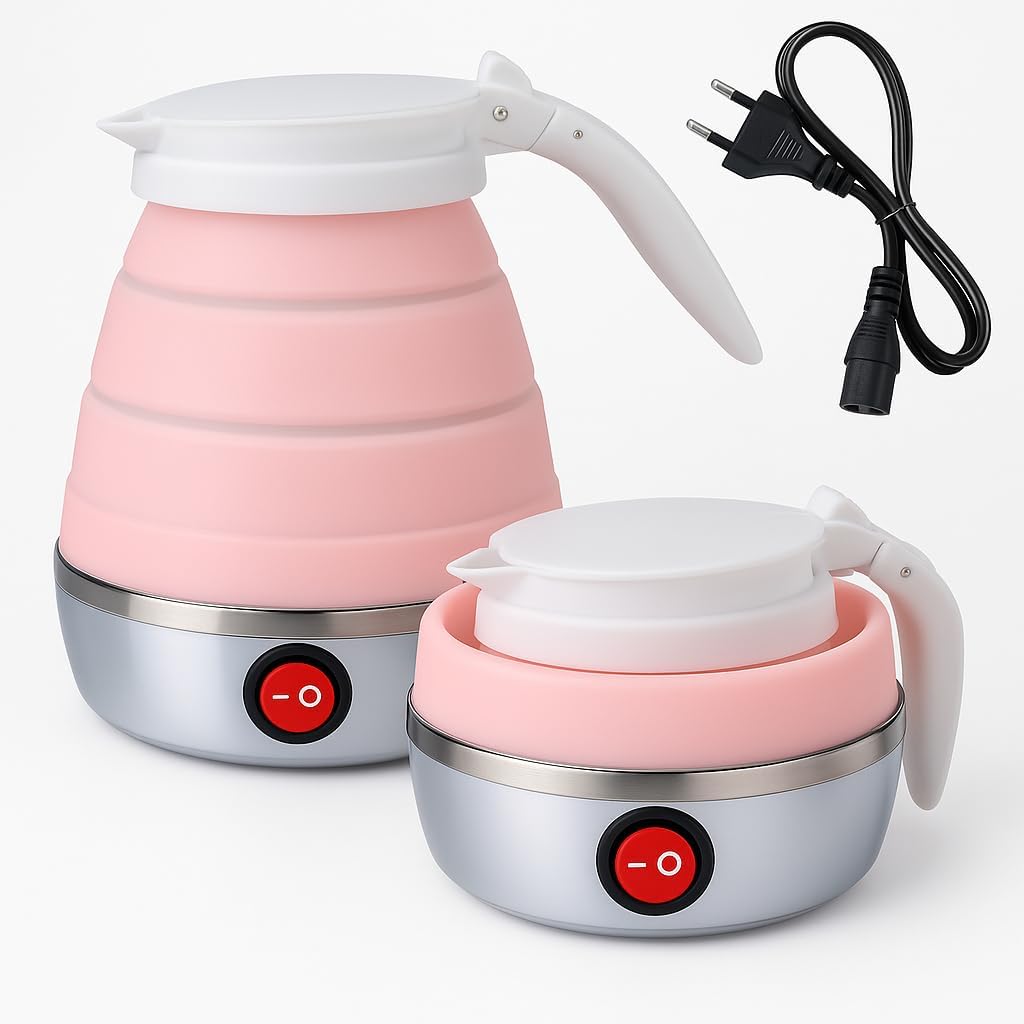 NIRBHI Electric Hot Water Kettle (600-Watt) Portable kettle for Picnic | Foldable Kettle for Hot water For instant Tea & Coffee Maker | Food Grade Silicone Safe To Use (Multicolor, 1 Pcs)-image-40