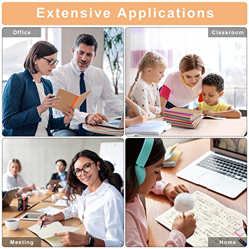 Aodaer 48 Pack A5 Rainbow Spine Kraft Notebooks Composition Notebook Journals With Colored Page Tabs 8.3 X 5.5 Inch 60 Pages Lined Paper Use For School, Office And Home #TOP6