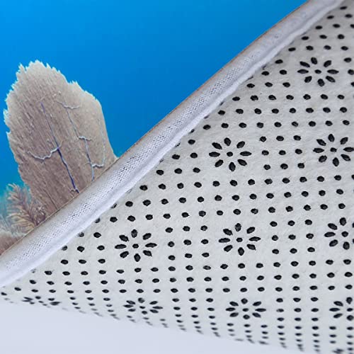 Badezimmer Badematte 3 Teilig Set Ozean rutschfest Badteppiche Saugfähig Memory Foam Badezimmermatte Weich WC… – Bild 6