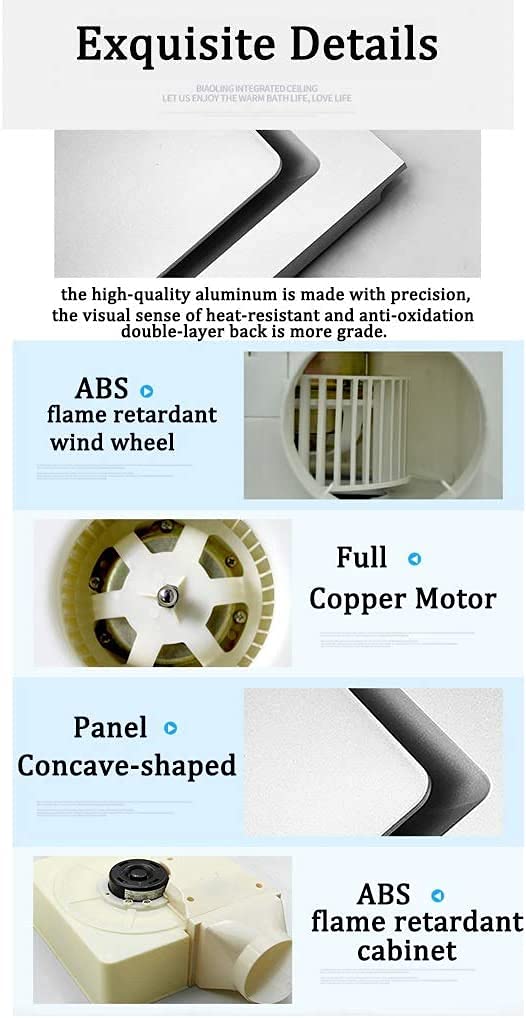 Ventola Estrazione Aria Industriale Extractor Ventilazione Ventola di Scarico del Bagno for ventilatori di estrattore Montato a soffitto Ventilatore for la Ventilazione della Ventilazione tranquilla,