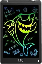 Genérico Lousa Mágica Educativa Tablet Infantil 12' Preta com Caneta Interativa Inclusa