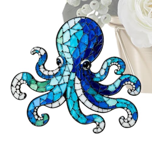 Mosaicos DIY acrílico de pulpo y tiburón para decorar la oficina