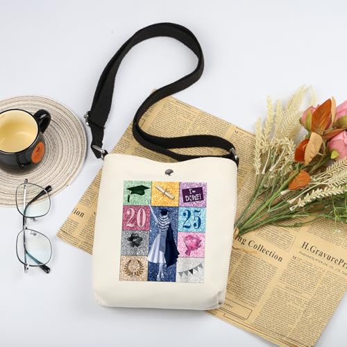 WSNANG Senior Graduation Gift for Her Senior 2025 Grad Tote Bag College Graduate Gifts 2025 Senior Graduate Shoulder Bag2