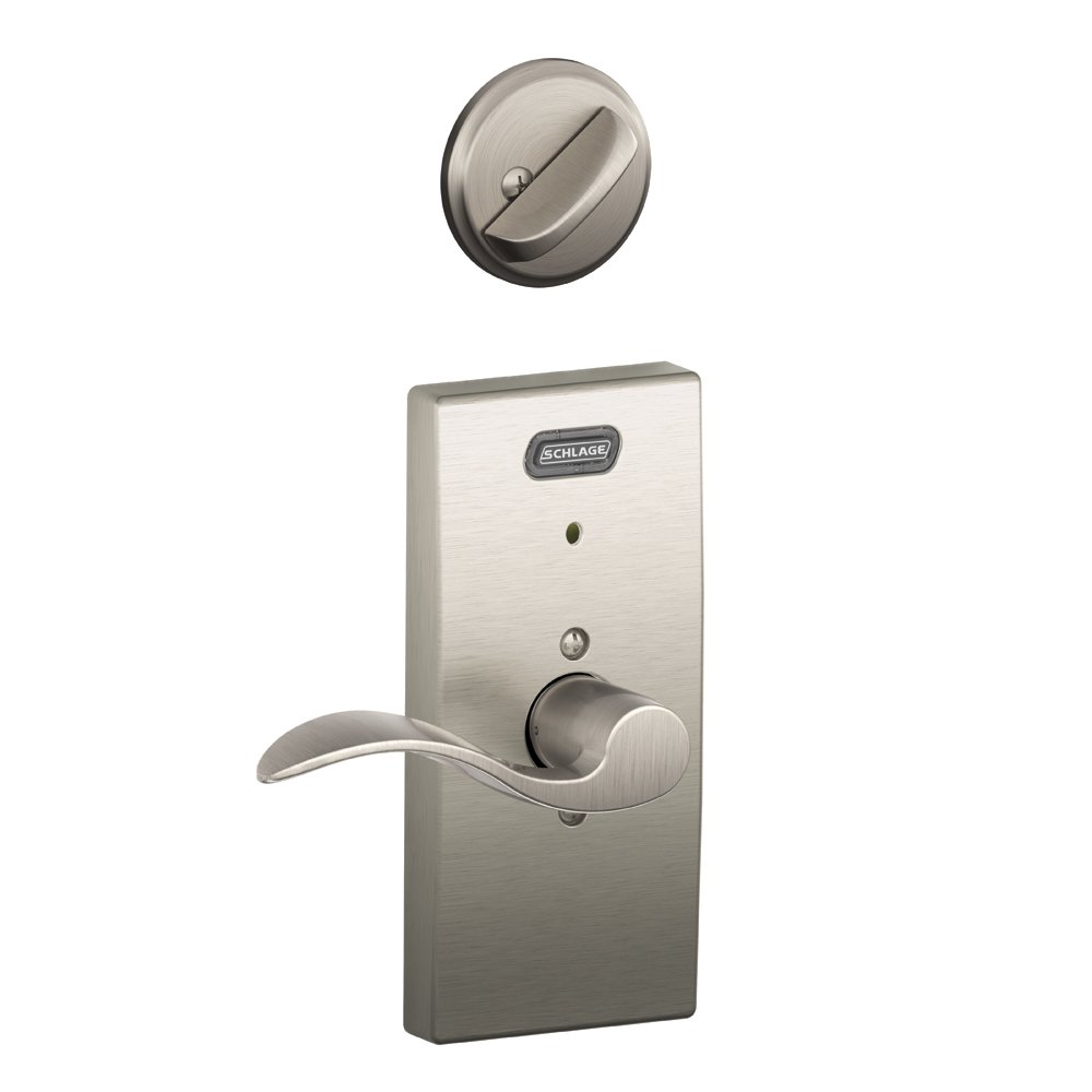 Accent Handleset Interior Lever, Century Collection, with Built-in Alarm Technology (Satin Nickel) - Left Handed FE59ACC619CENLH