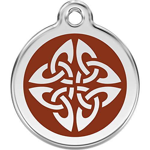 Red Dingo Personalized Tribal Arrows Pet ID Dog Tag (Medium Brown)