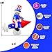 SEASONBLOW 6 Ft 4th of July Inflatables Outdoor Decorations, Eagle on Rocket Decoration LED Light Blow Up Patriotic Memorial Day Decor for Lawn Yard Garden Home Independence Day