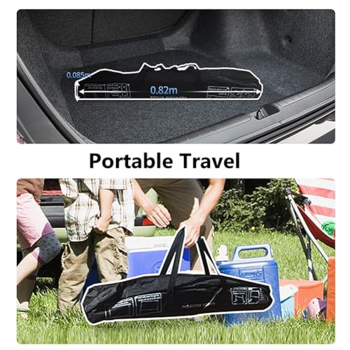 Pantalla de proyector al aire libre 16:9 con soporte y bolsa de transporte, pantalla portátil antiarrugas 4K 3D para noche de cine en el patio trasero (60in/16:9) miniatura 7