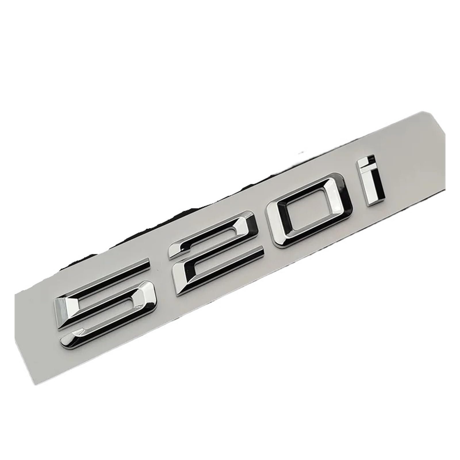 Autocollant Lettre 3D Pour Coffre BMW (530d Etc.) - Chrome ABS, 150x21mm - Décoration Ou Remplacement De Badge