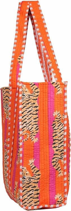 Bolso Tote de Algodón Acolchado con Estampado Animal miniatura 3