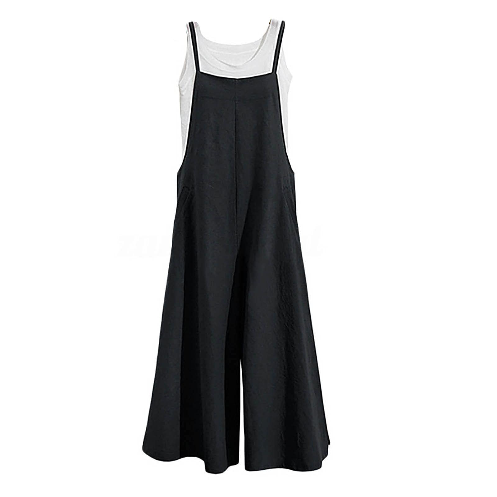 Salopette Tuta Pagliaccetto Pantaloni Donna Pantaloni con Bretelle Oversize Pantaloni con Bretelle