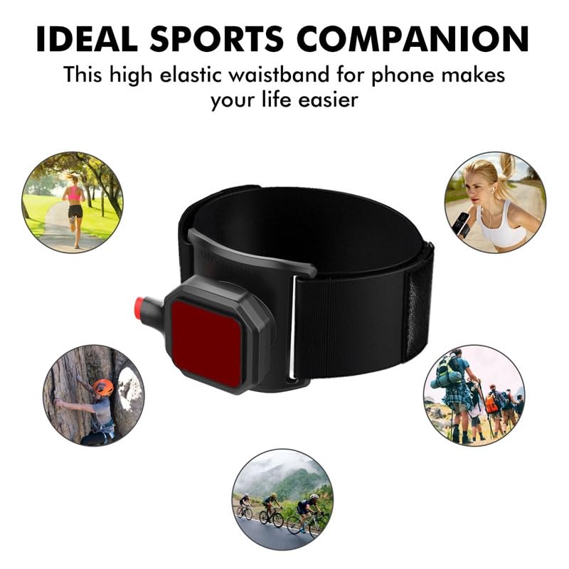 Image of Havilah Outdoor Sports Wrist Band Mobile Phone Holder Running Fitness Wrist Strap Phone Holder Black