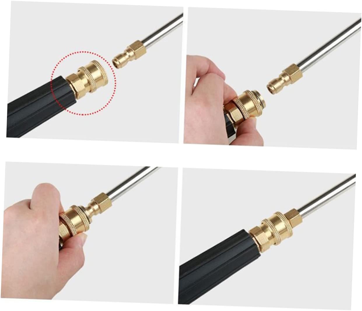 VICASKY Curving High Pressure Car Washer Spray Lance Extension Bar Quick Connect Durable Wand for Home Car Cleaning Irrigation and Hard to Reach Areas