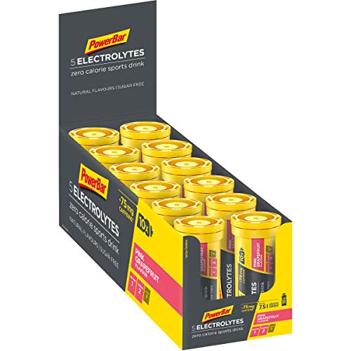 PowerBar 5 Electrolytes Pink Grapefruit  12x10Tabs - Brausetabletten mit 5 Elektrolyten + 75mg Koffein