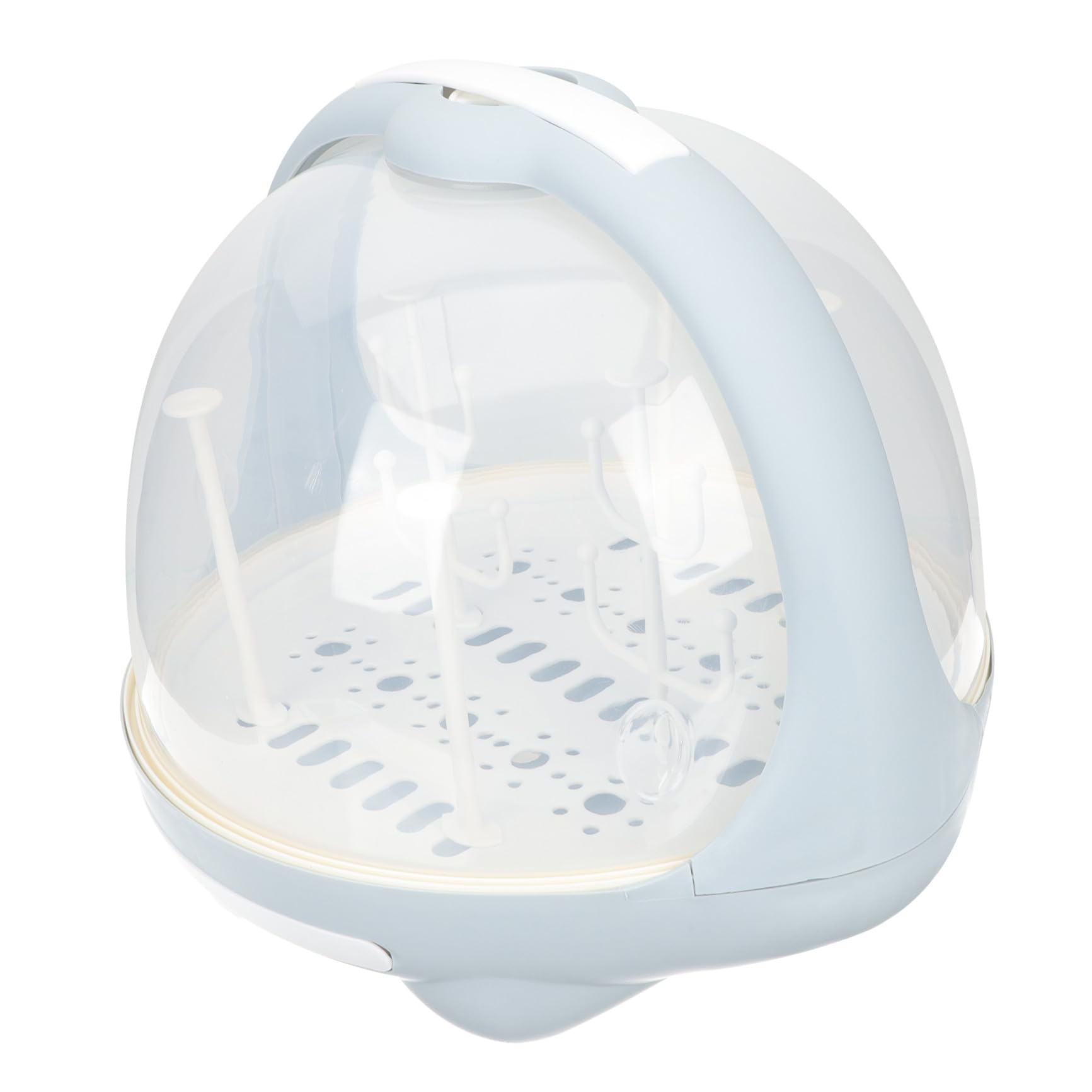 VICASKY Organizador de Biberones para Bebés Material Seguro y Resistente PP, Caja de Biberones Multi-función Azul para Secar y Almacenar en Cocina