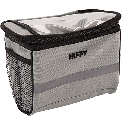 Huffy 00737CL Bike Handlebar Cooler Bag w/Phone Case, Gray