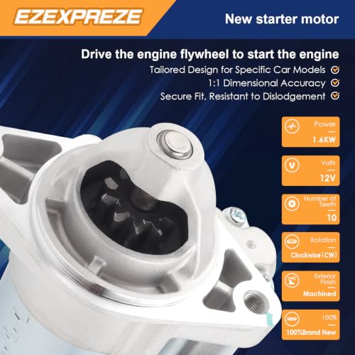 Image of Ezexpreze 17842 New Starter for Scion XA XB 1.5L 2004-2006, for Toyota Echo 1.5L 2003-2005, for Yaris 1.5L 2006-2018 (Only for auto), OE#410-52274 428000-0020 428000-0021 428000-0022 428000-0023