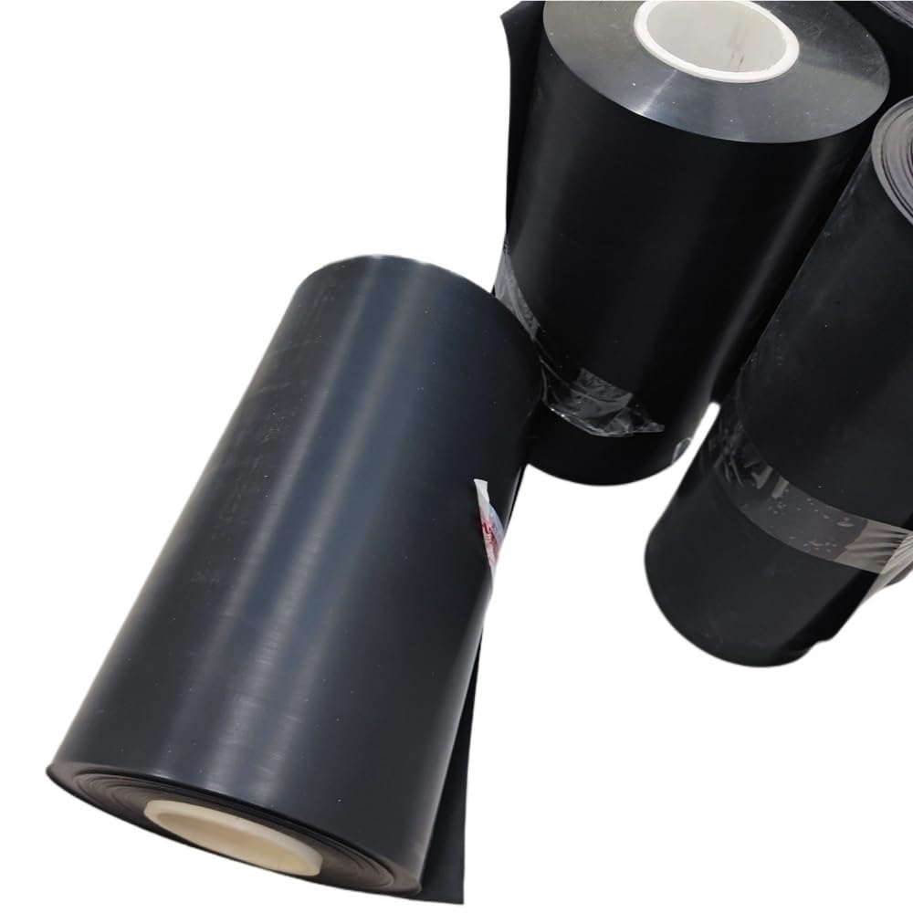 Foglio in PTFE nero ad alta resistenza alle alte temperature for stampaggio a compressione ed estrusione, lunghezza 0,5 m, 1 pz.(0.1x300x500mm)